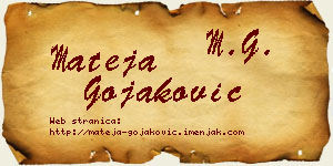 Mateja Gojaković vizit kartica